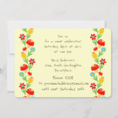 Invitation Petit bébé grenouille photo de la fête du premier (Dos)