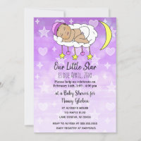 Petit bébé hispanique doux étoiles et lunes filles