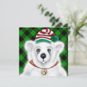 Invitation Petit bébé ours polaire de Noël, petit ours de Pèr (Debout devant)