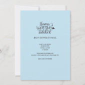 Invitation Petit Bébé Sidekick Bump Bleu Garçon Douche Par Co (Dos)