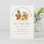 Invitation Petit Beurre mignon Baby shower de champignons de (Debout devant)