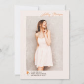 Invitation Petit boho pâturage orange fleur sauvage graduatio (Dos)