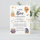 Invitation petit bol, baby shower d'halloween mignon simple (Debout devant)