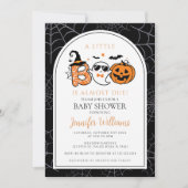 Invitation Petit bol noir presque dû mignon fantôme bébé douc (Devant)