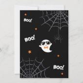 Invitation Petit bol noir presque dû mignon fantôme bébé douc (Dos)