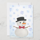 Invitation Petit Bonhomme de Neige Anniversaire (Dos)
