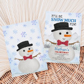 Invitation Petit Bonhomme de Neige Anniversaire