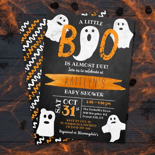 Invitation Petit Boo ! Baby shower d'Halloween