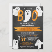 Invitation Petit Boo ! Baby shower d'Halloween (Devant)
