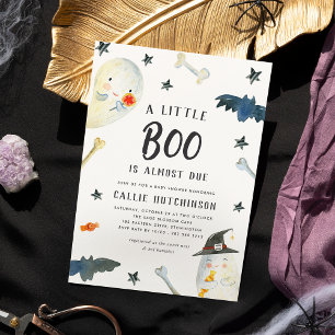 Invitation Petit Boo Baby shower Halloween mignon