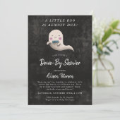Invitation Petit Boo Boy Halloween Drive Par Baby shower (Debout devant)