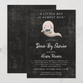 Invitation Petit Boo Boy Halloween Drive Par Baby shower (Devant / Derrière)