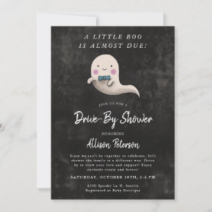Invitation Petit Boo Boy Halloween Drive Par Baby shower