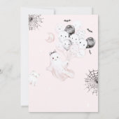 Invitation Petit Boo Cute Ghost Halloween Baby Girl Douche (Dos)