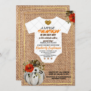 Invitation Petit Boo Cute Ghost Halloween Baby shower Inv