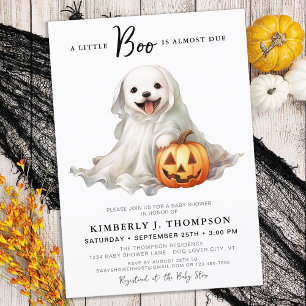 Invitation Petit Boo Cute Halloween Simple Baby shower