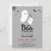Invitation Petit Boo Due Ghost Baby shower d'Halloween neutre (Devant)