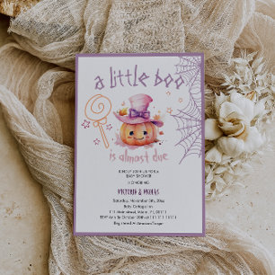 Invitation Petit boo est presque dû Halloween fille douche