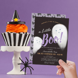 Invitation Petit Boo Ghost Halloween Drive-by Baby shower