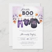 Invitation Petit Boo Halloween Automne Octobre Bébé Fille Dou (Devant)