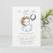 Invitation Petit Boo Halloween automne octobre mignonne fille (Debout devant)