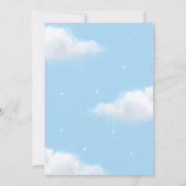 Invitation Petit Boo Halloween Baby shower bleu Fantôme (Dos)