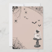 Invitation Petit Boo Halloween Baby shower gothique (Dos)