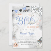 Invitation Petit Boo Halloween Boy Boy Ghost Baby shower (Devant)