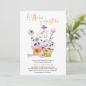 Invitation Petit Boo Halloween fête Baby shower alimentaire (Debout devant)