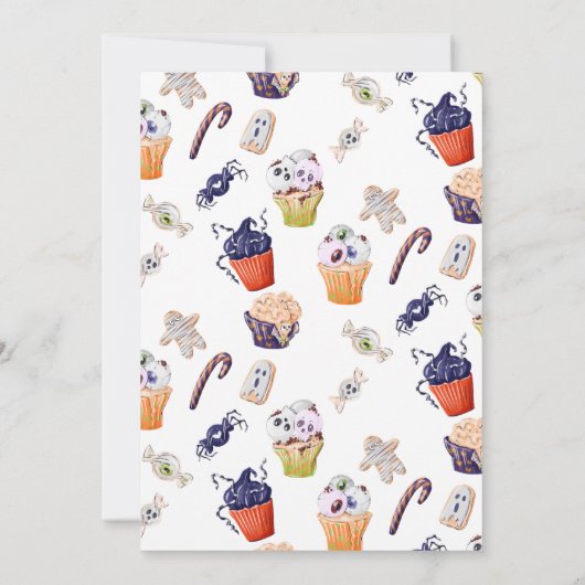 Invitation Petit Boo Halloween fête Baby shower alimentaire (Dos)