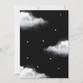 Invitation Petit Boo Halloween Ghost Baby shower noir (Dos)