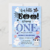 Invitation Petit Boo ! Joli garçon Éffrayant Halloween 1er an (Devant)