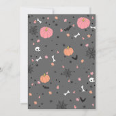 Invitation Petit Boo mignon Fantôme Halloween Baby shower ros (Dos)