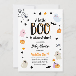 Invitation Petit Boo mignon Halloween mignon Baby shower fant