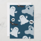 Invitation Petit Boo mignonne Halloween Baby Boy Douche (Dos)