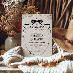 Invitation Petit Boo minimal Baby shower gothique d'Halloween