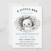 Invitation Petit Boo Pékin Halloween Baby shower garçon (Devant)