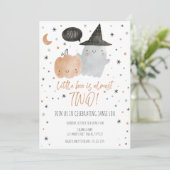 INVITATION PETIT BOO PRESQUE DEUX ANNIVERSAIRE - BLANC (Debout devant)