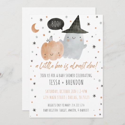 INVITATION PETIT BOO PRESQUE DUE (Devant / Derrière)