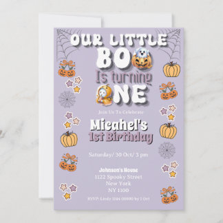 Invitation Petit Boo Tourne Un Premier Anniversaire Hallween