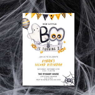 Invitation Petit Boo Turin Deux Halloween 2e Anniversaire
