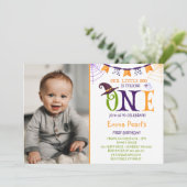 Invitation Petit Boo Turning One, Halloween Photo Anniversair (Debout devant)