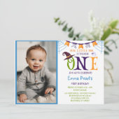 Invitation Petit Boo Turning One, Halloween Photo Anniversair (Debout devant)