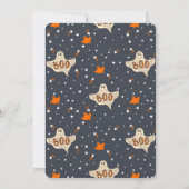 Invitation Petit Boom presque dû | Baby shower Halloween (Dos)