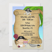 Invitation Petit Boucanier Cute Pirate Drive Par Baby shower (Dos)