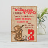 Invitation Petit Buckaroo Deux, Anniversaire Western 2 ans (Debout devant)