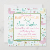 Invitation Petit Buggy Bébé saupoudrer (Devant)