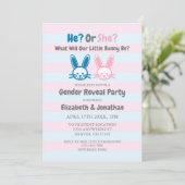 Invitation Petit Bunny Gender Reveal (Debout devant)