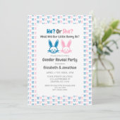 Invitation Petit Bunny Gender Reveal (Debout devant)