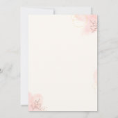 Invitation Petit Bunny mignon Baby shower de Pâques Floral (Dos)